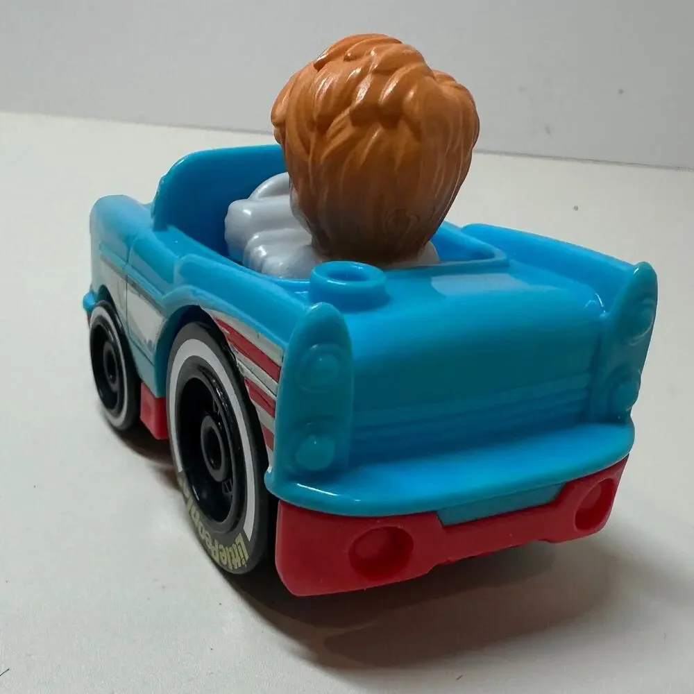 Little People Wheelies Car Retro Convertible GMJ25 Baby Blue Red Mattel 2019
